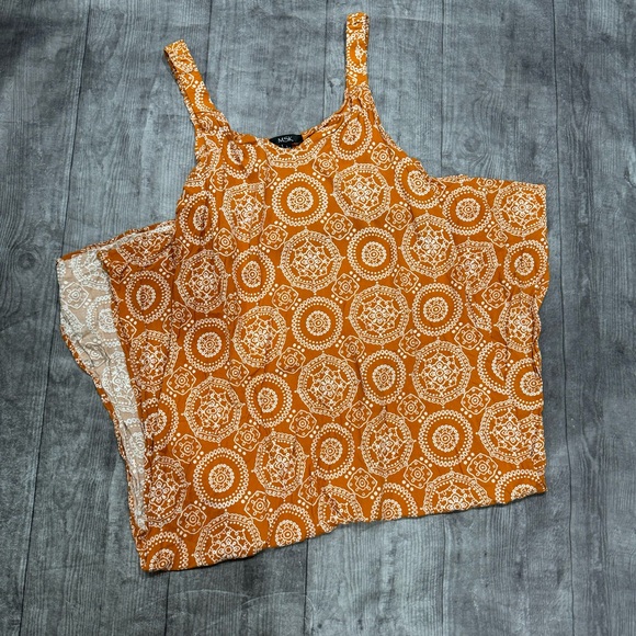 MSK Orange Printed Maxi Dress - Picture 2 of 5